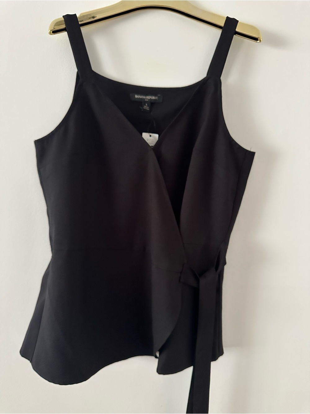 Banana Republic Black Wrap Camisole with Side Tie